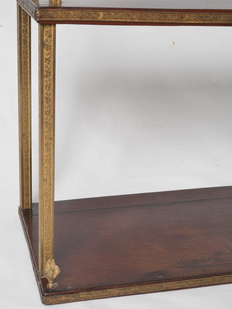 Classic Brass Trimmed Mahogany Étagère Shelf