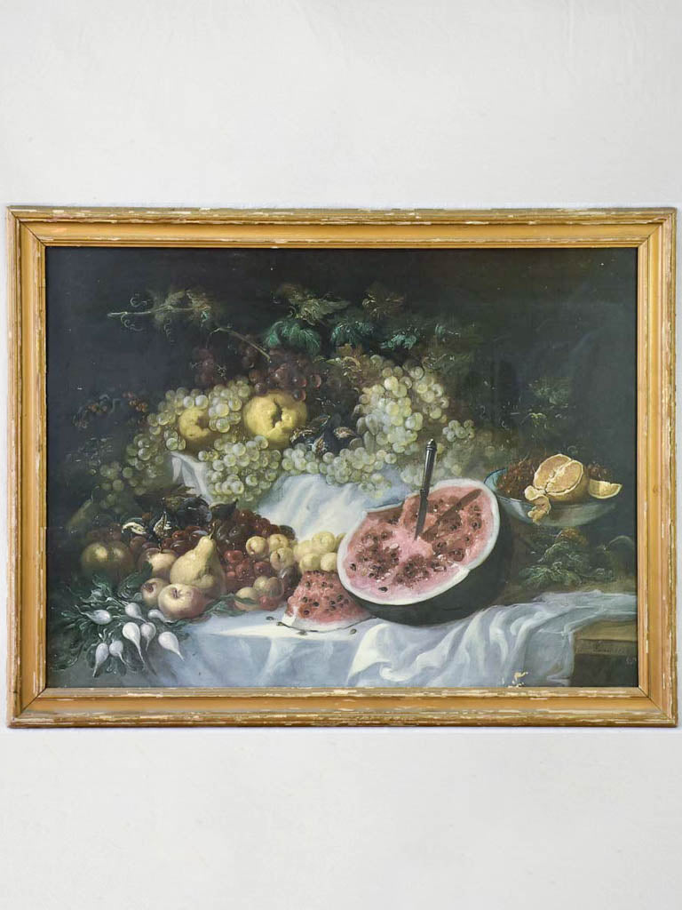 Early twentieth century French still life - autumn fruit 41¾" x 32¾"