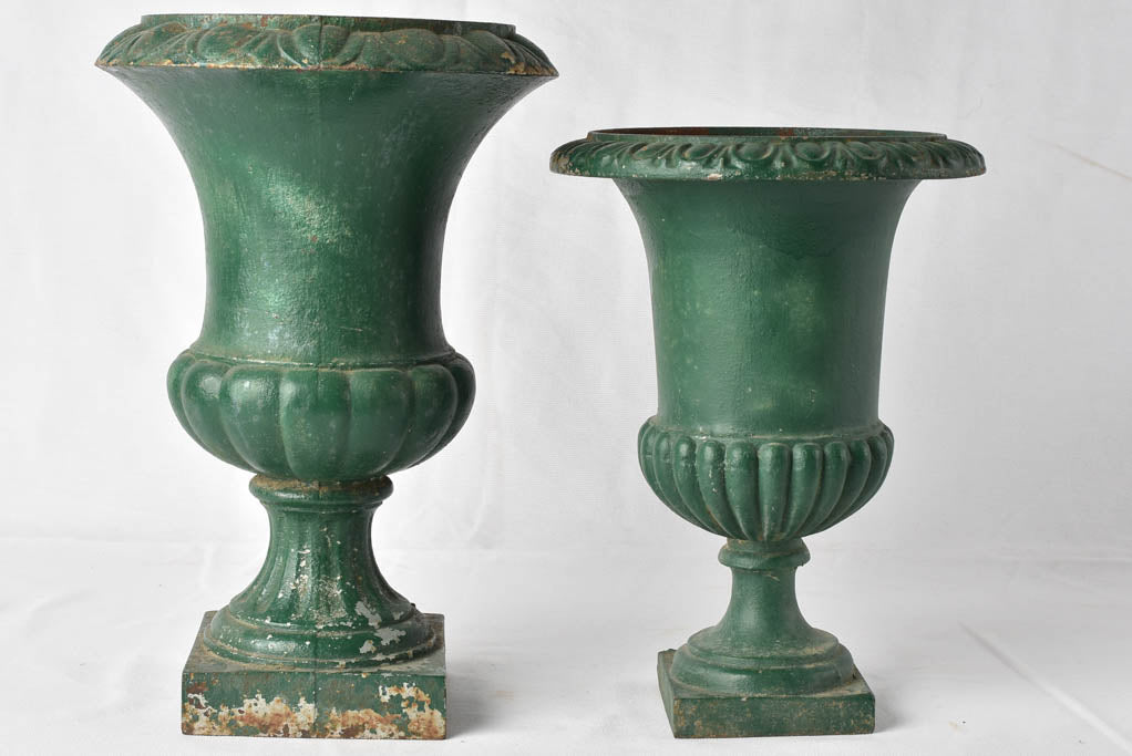 Rustic Green Medici Garden Vases