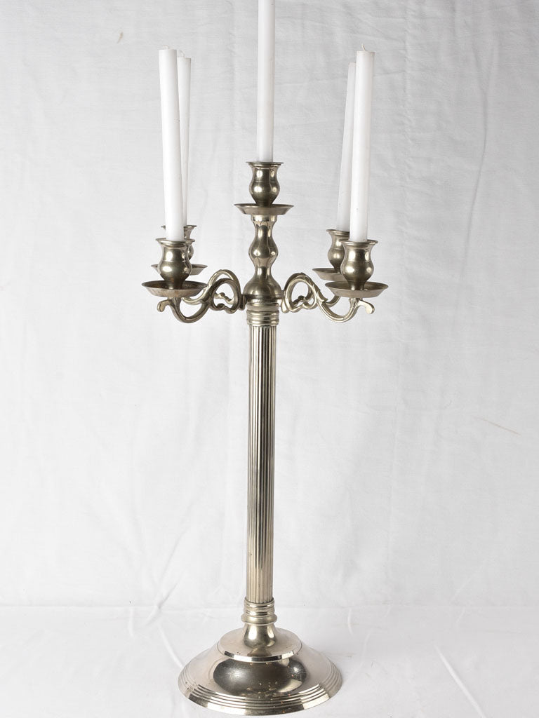 Large metallic art deco candelabra