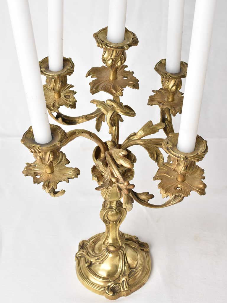 High-quality bronze dining candelabras