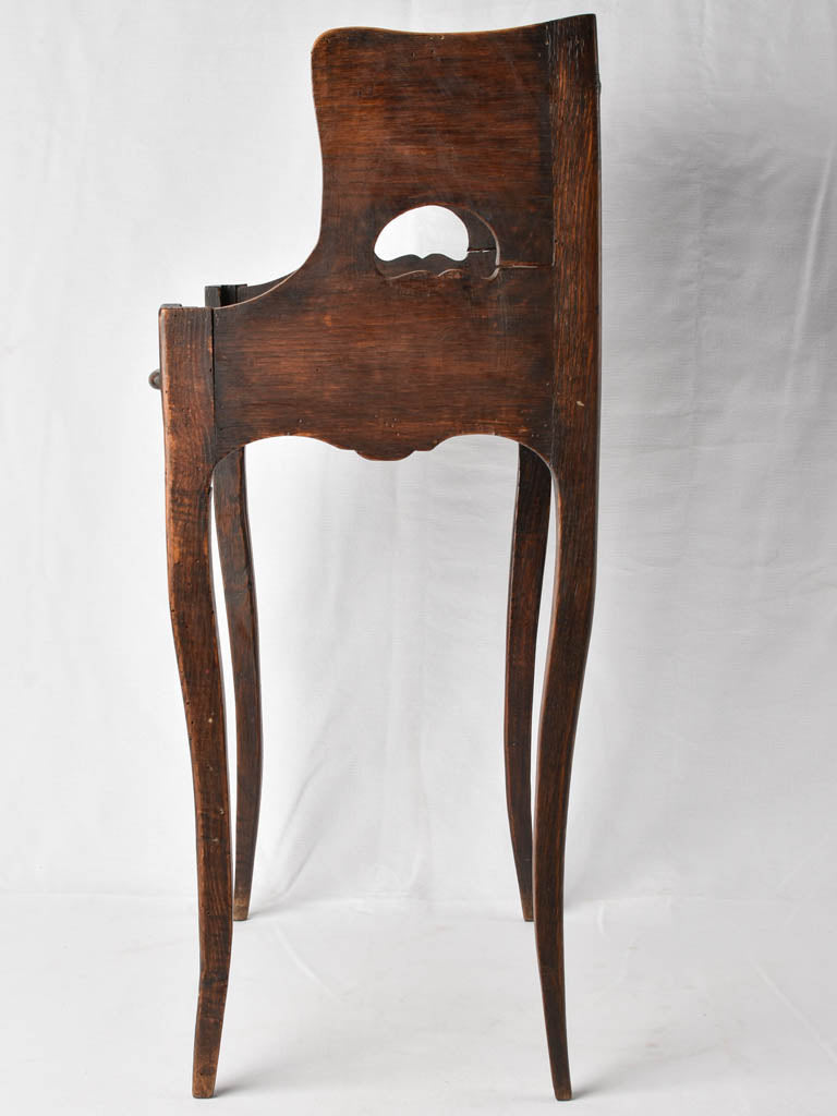 Antique French nightstand - walnut