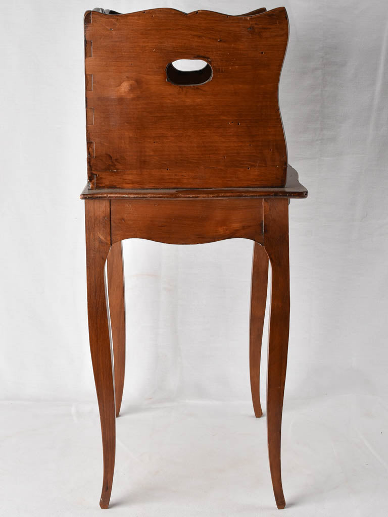 Antique French nightstand w/ drawer - walnut