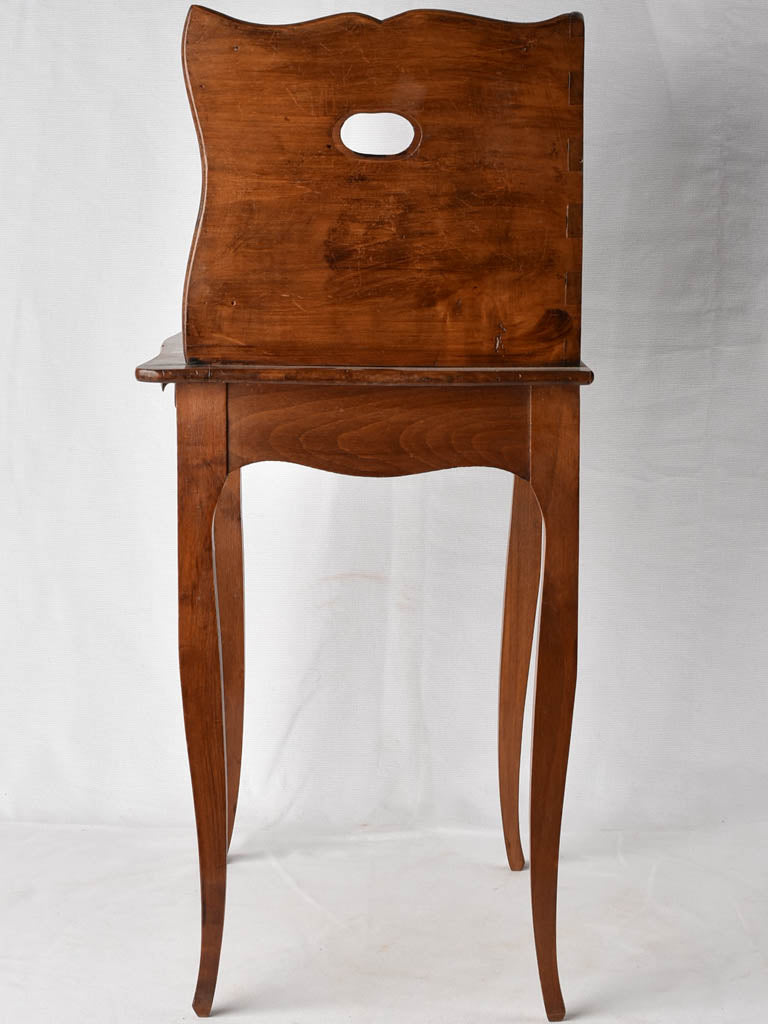 Antique French nightstand w/ drawer - walnut