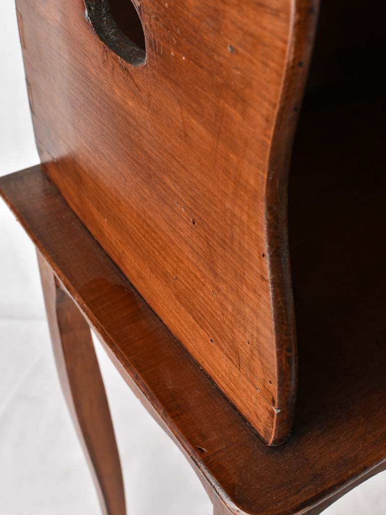 Antique French nightstand w/ drawer - walnut