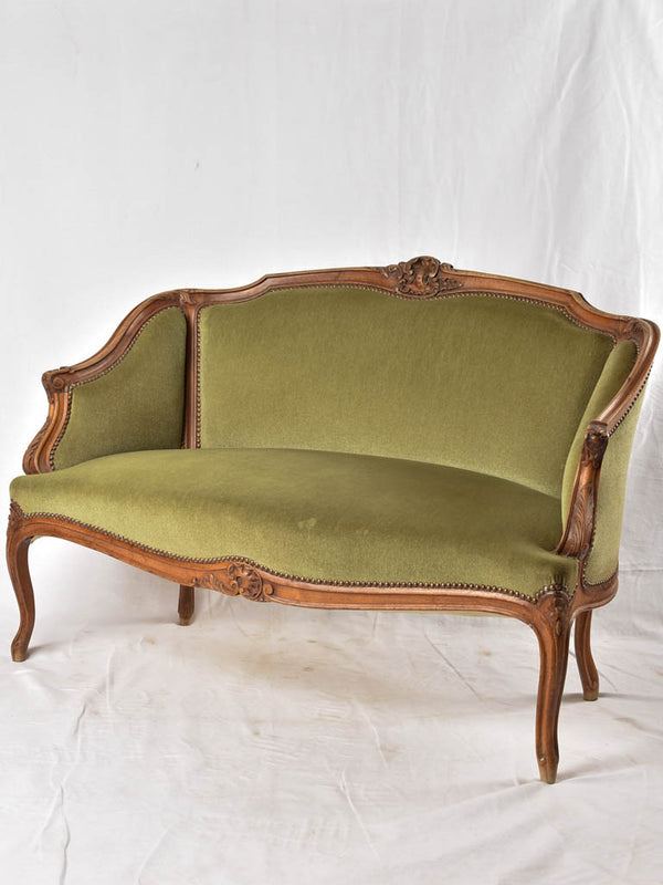 Deep antique French Louis XV sofa - two seat – Chez Pluie