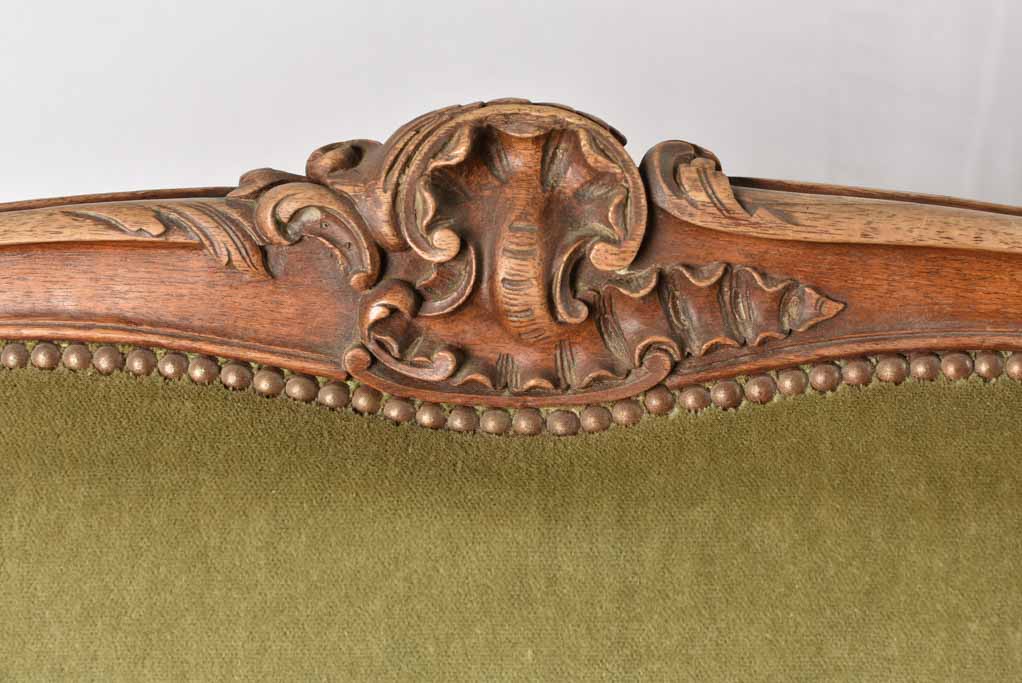 Antique Floral Carved Louis XV Sofa