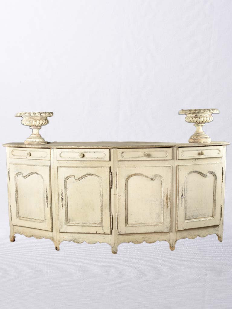 Large 19th century bowfront console buffet 97¼"