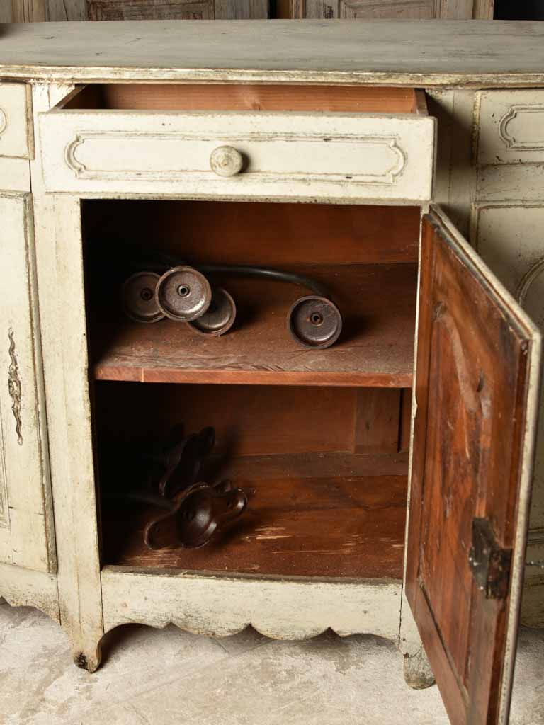 Large 19th century bowfront console buffet 97¼"