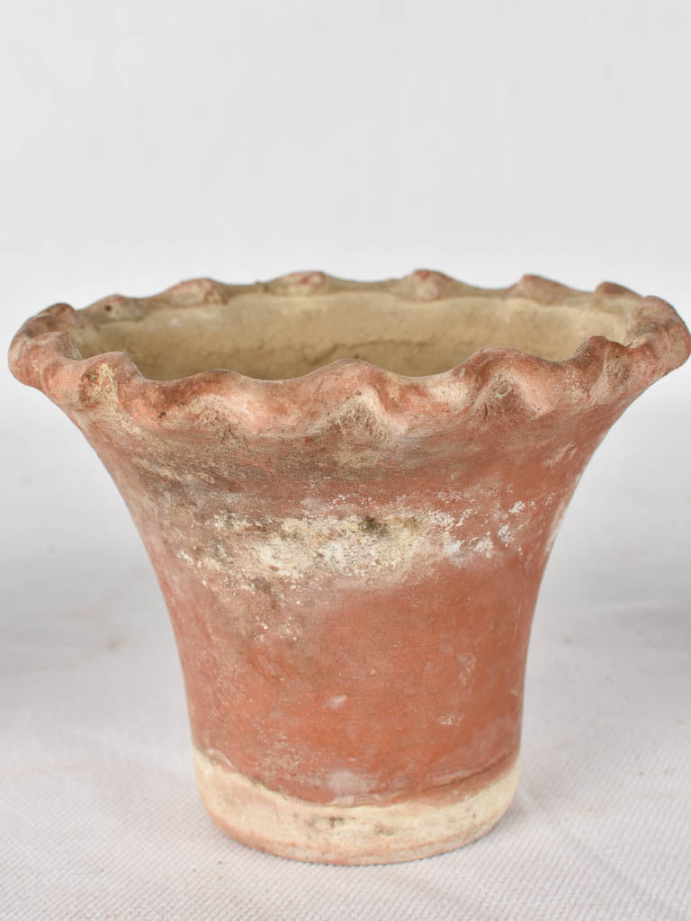 5 adorable flower pots - terracotta w/ rippled edge 3½"