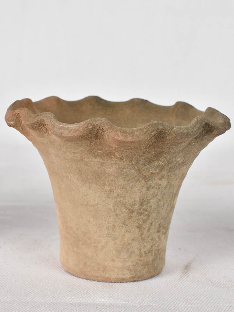 5 adorable flower pots - terracotta w/ rippled edge 3½"