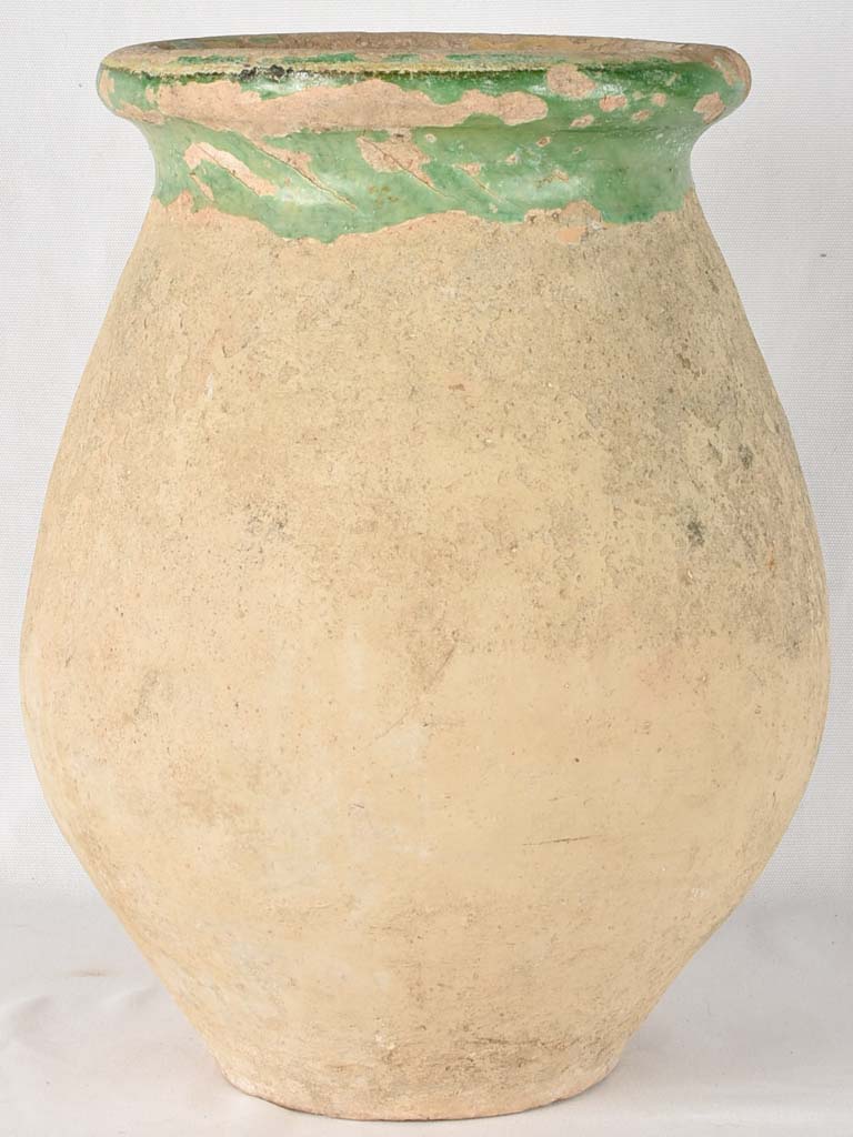 Small 19th century Biot jar w/ green glaze - 18½"