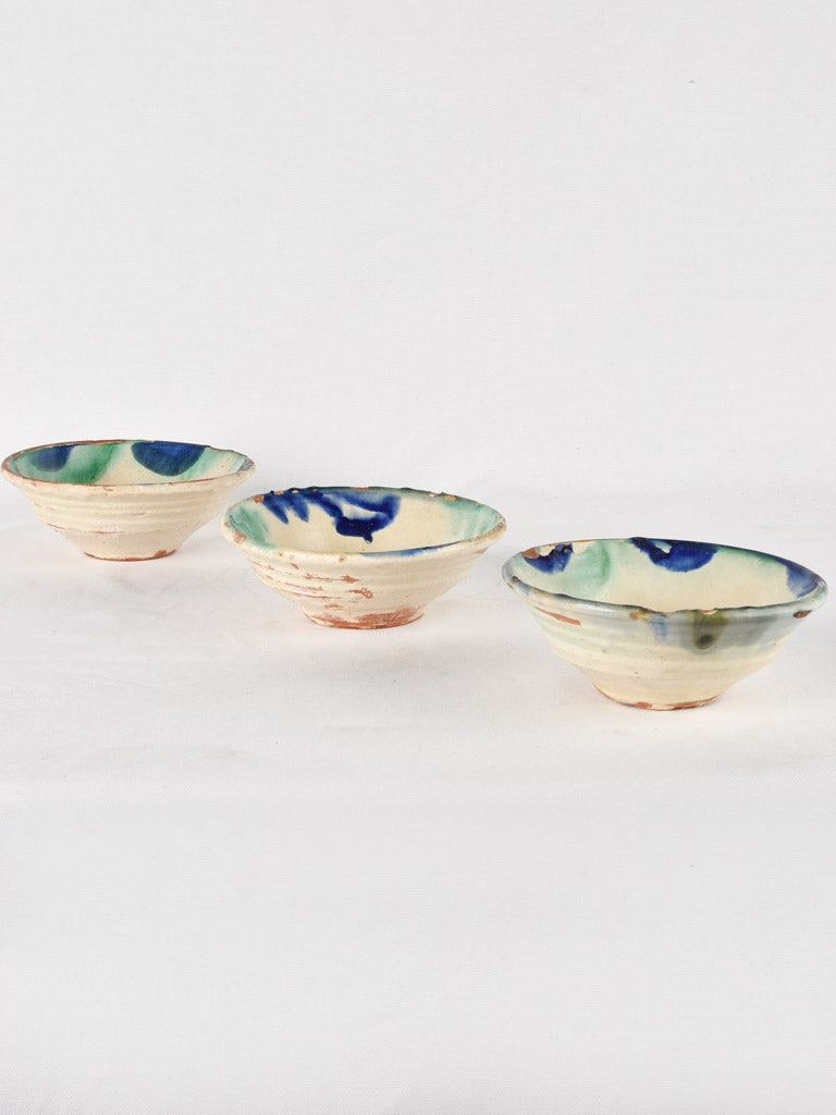 Vintage Spanish gazpacho serving bowls