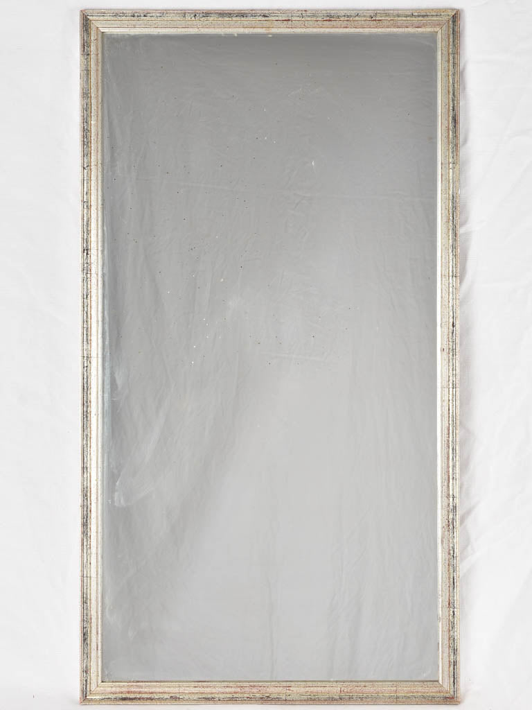 Vintage Silver-leafed 1950s Rectangular Mirror