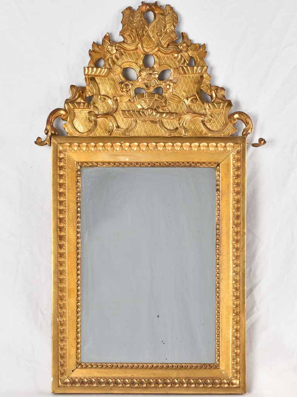 French 19th Century Gold Gilt Louis Philippe Mirror with Crest - Fireside  Antiques