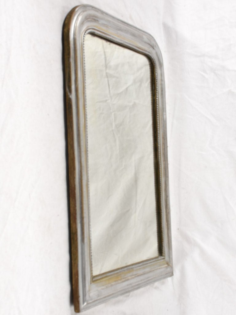 Silver Louis Philippe mirror w/ beading 34¼" x 26½"