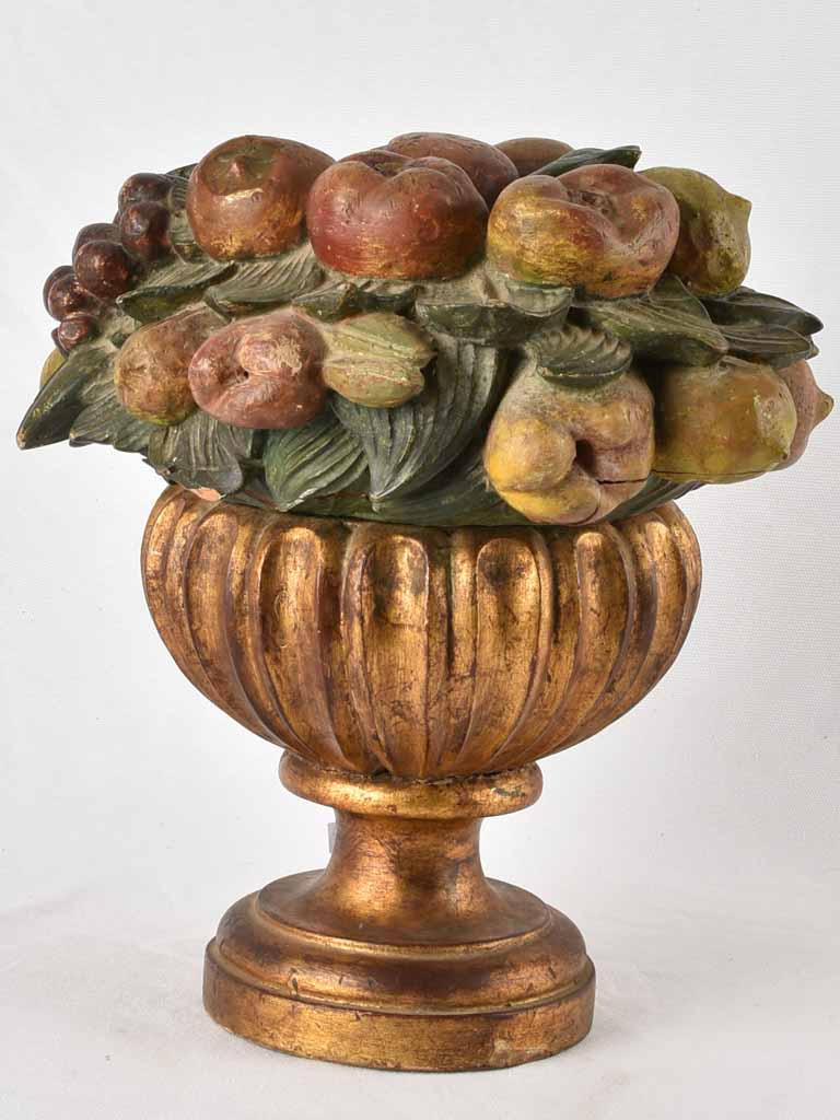 Salvaged antique boiserie fruit bowl 13¾"