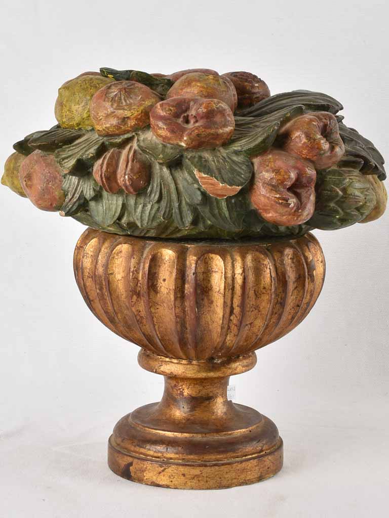 Salvaged antique boiserie fruit bowl 13¾"