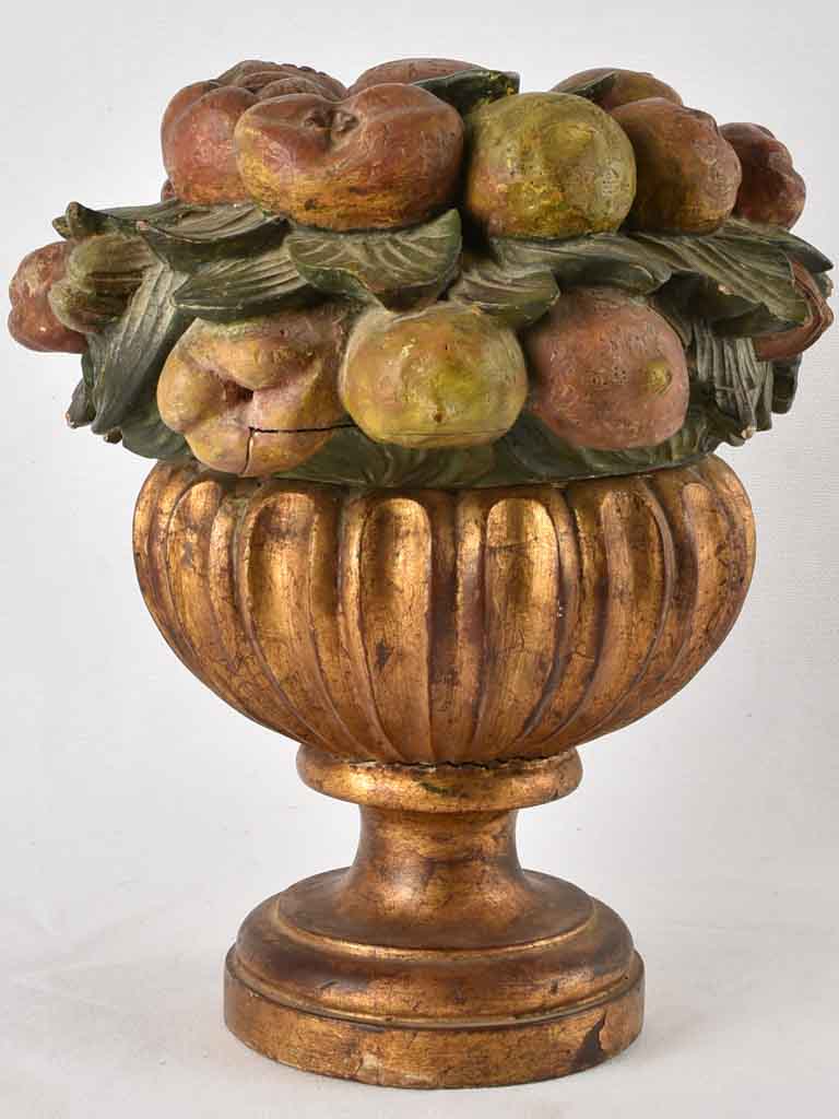 Salvaged antique boiserie fruit bowl 13¾"