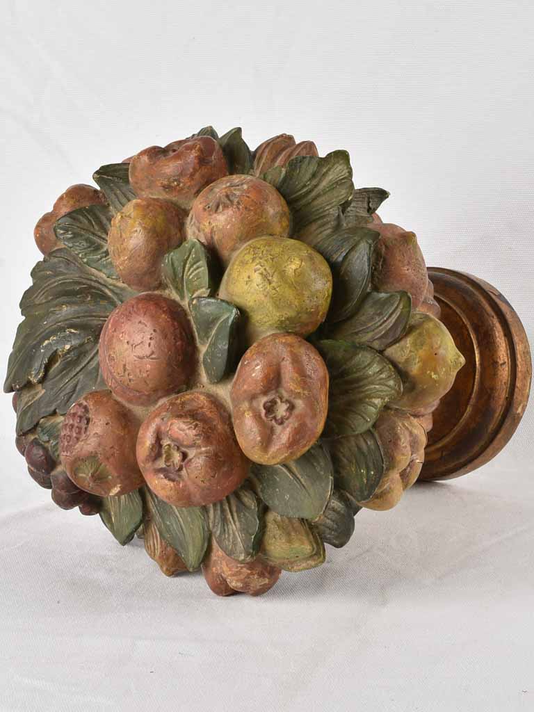 Salvaged antique boiserie fruit bowl 13¾"