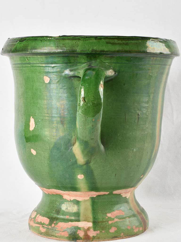 Green Castelnaudary planter - 2 handles 15¾"