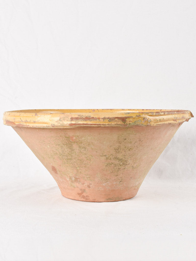 Antique French terracotta 'tian' bowl 18½"