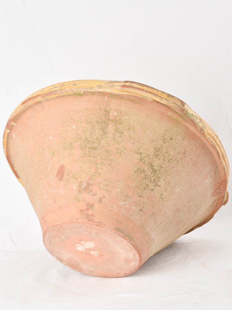 Antique French terracotta 'tian' bowl 18½"