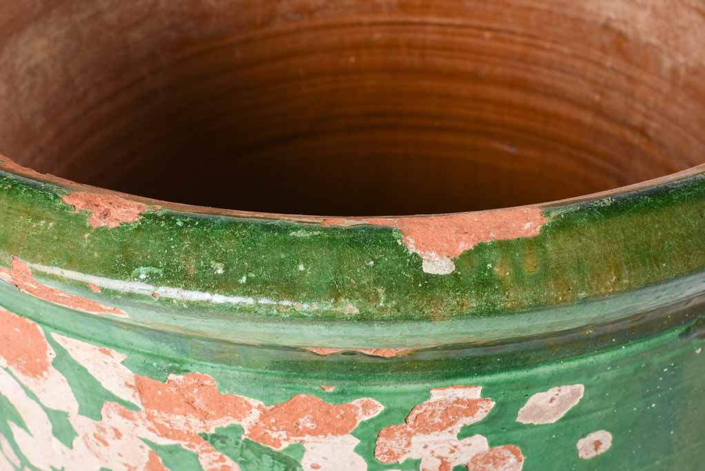 Aged Olive Jar with Wear