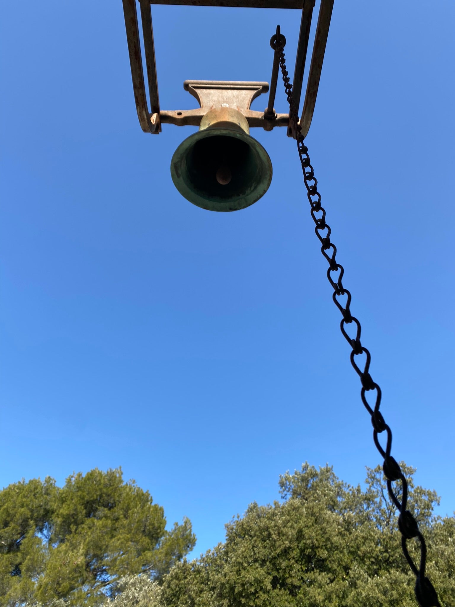 19th century bell w/ long pull chain