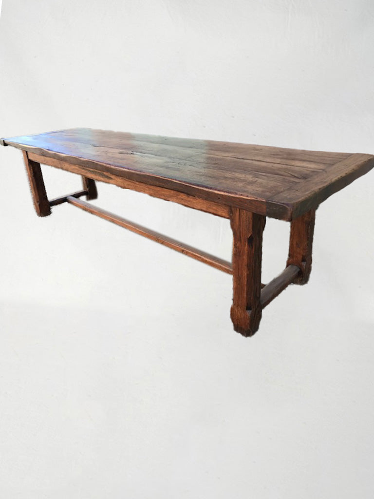 Large 19th-century oak dining table from a chalet 118" x 32¾"