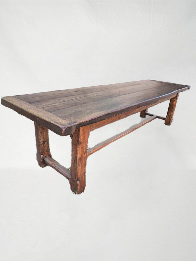 Large 19th-century oak dining table from a chalet 118" x 32¾"