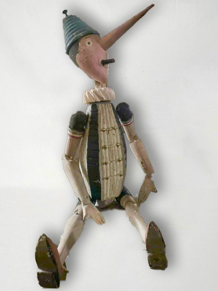 Vintage articulated wooden Pinocchio figure