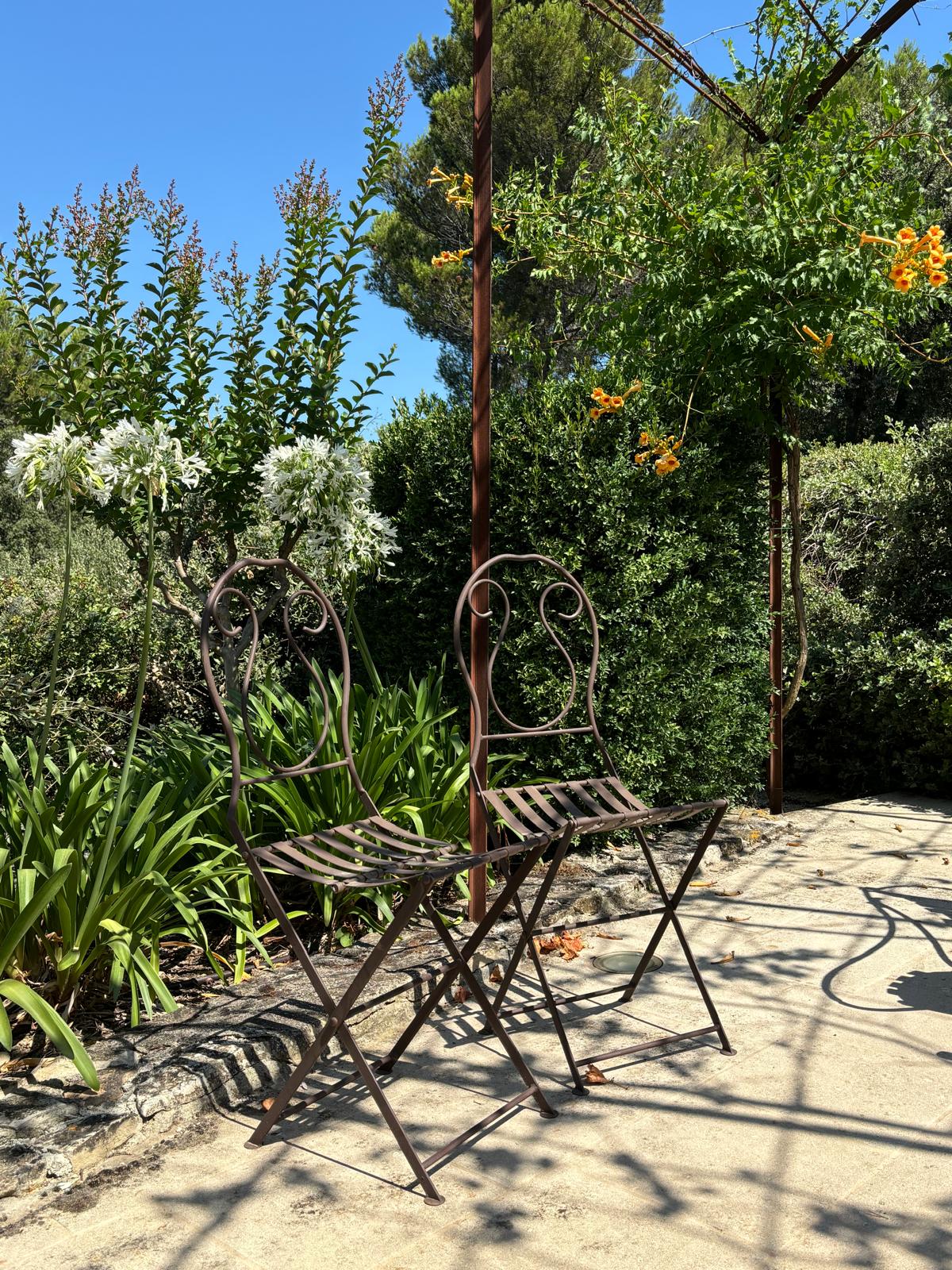 Pair of vintage outdoor chairs from the sunset terrace