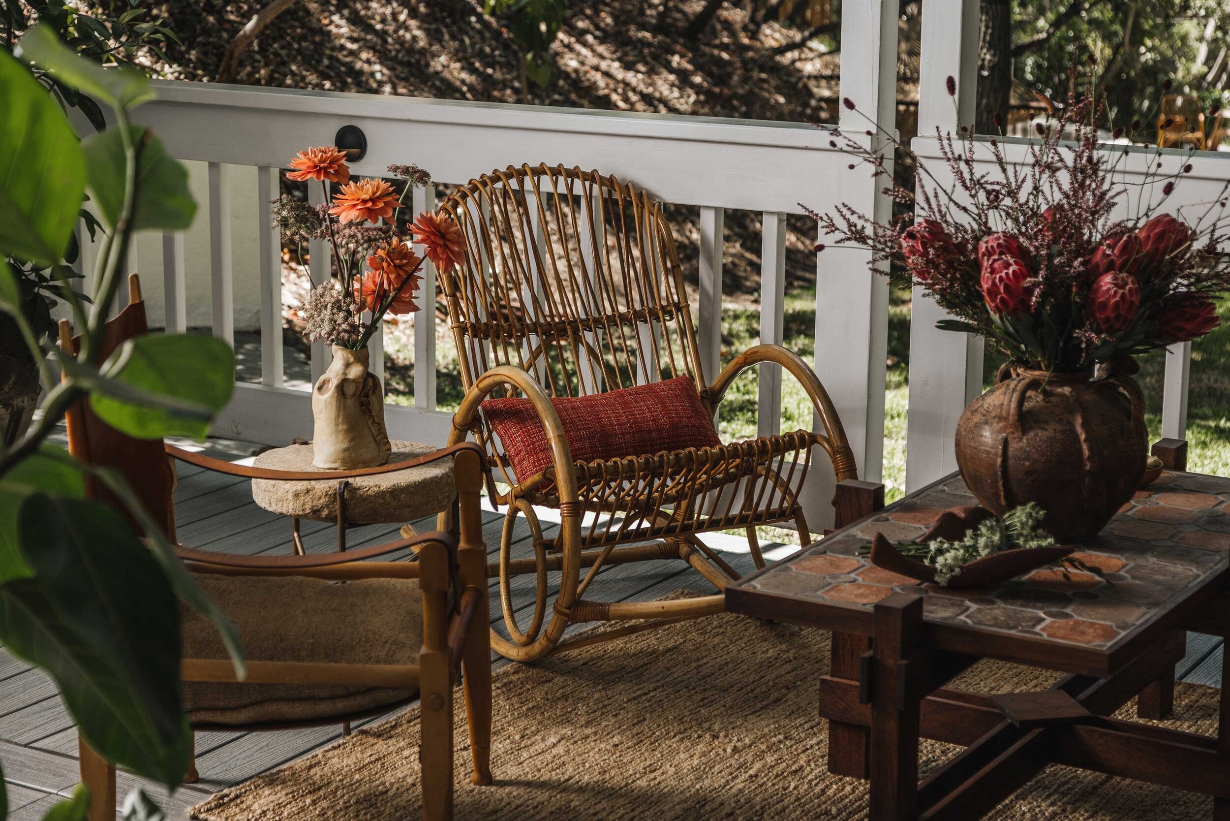 Durable 1950s Franco Albini wicker chair