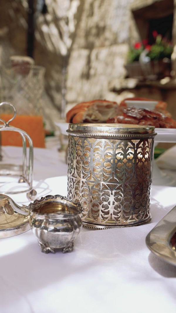 Collection of antique breakfast silverware