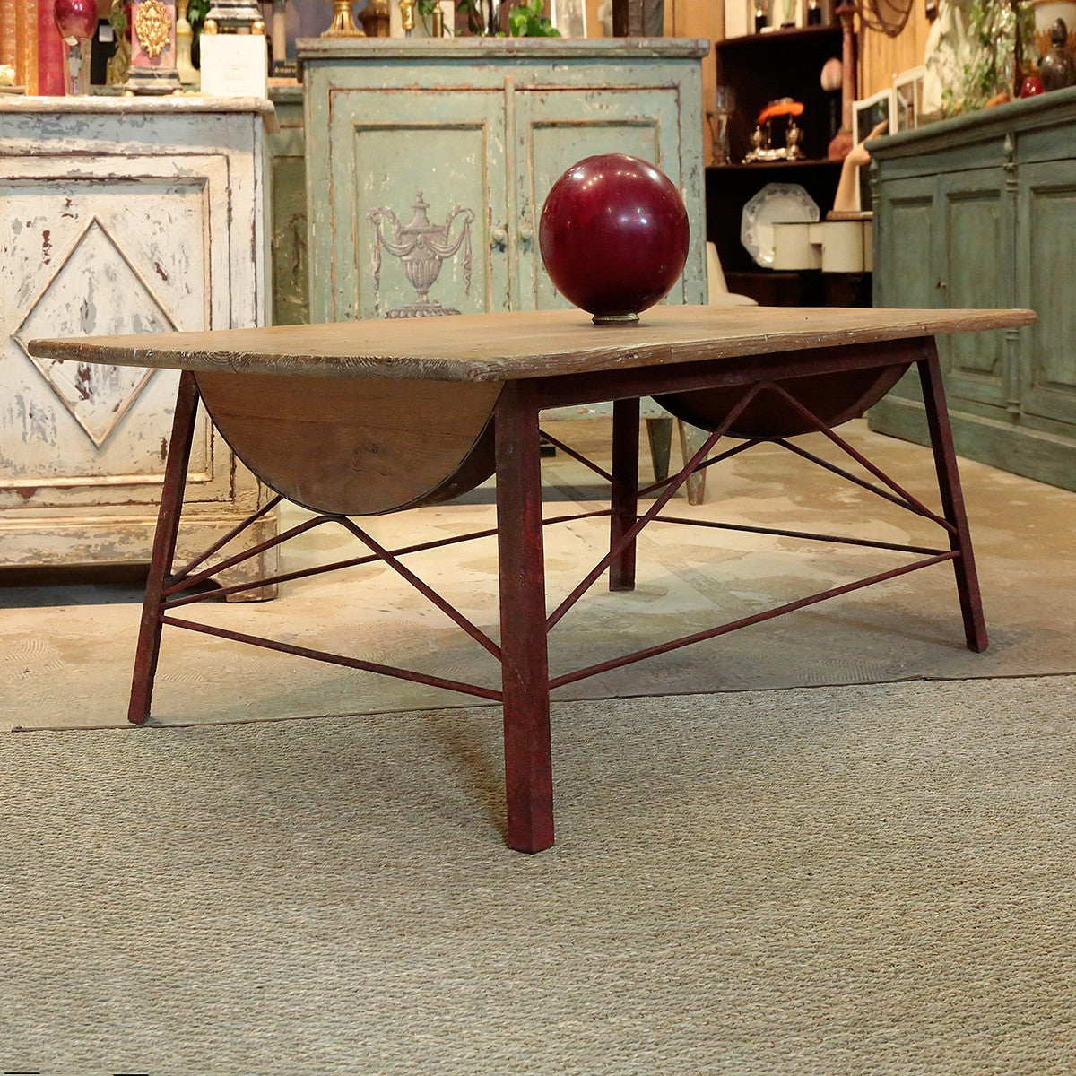 Wine barrel coffee table