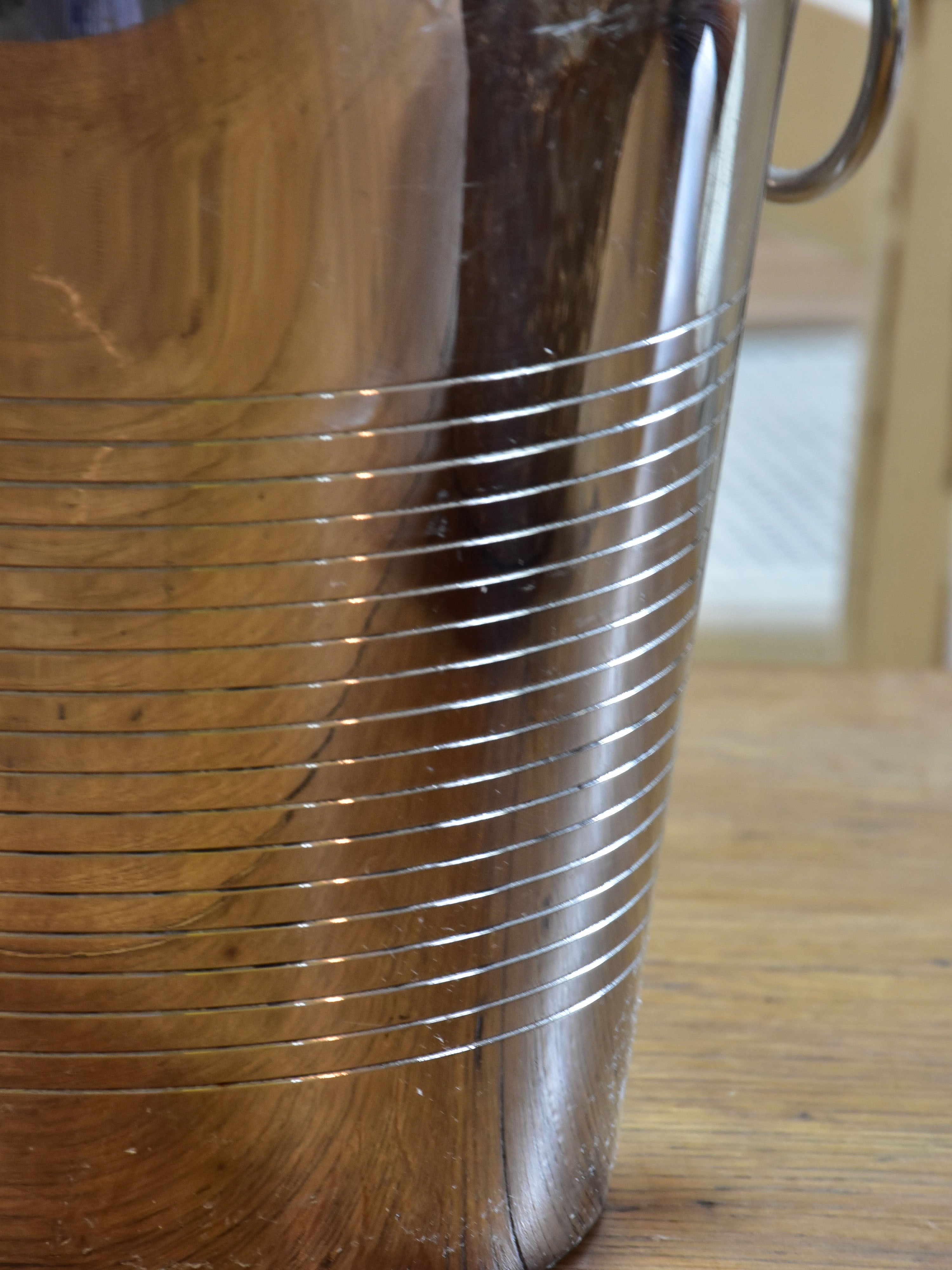 Vintage stainless steel champagne bucket