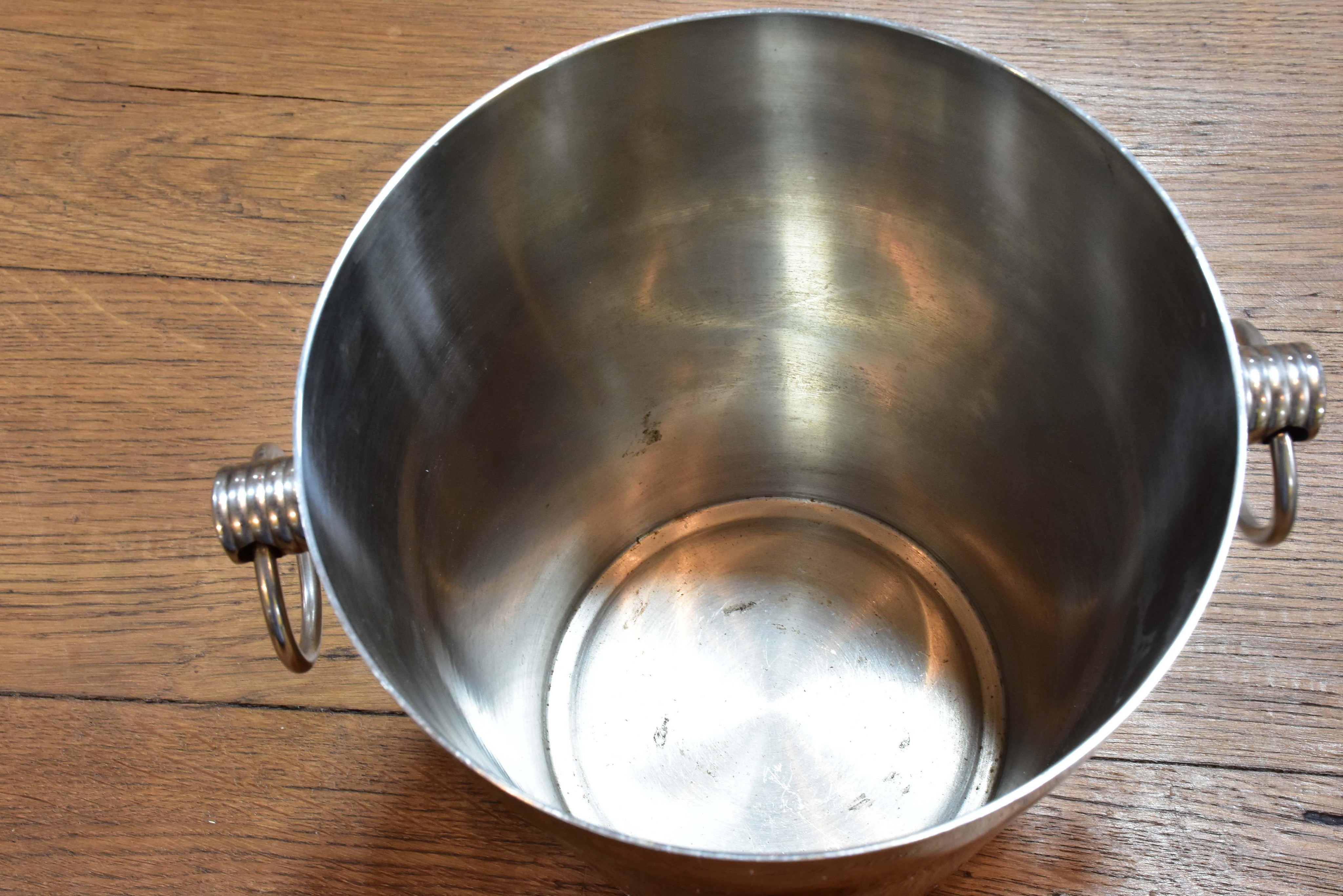 Vintage stainless steel champagne bucket