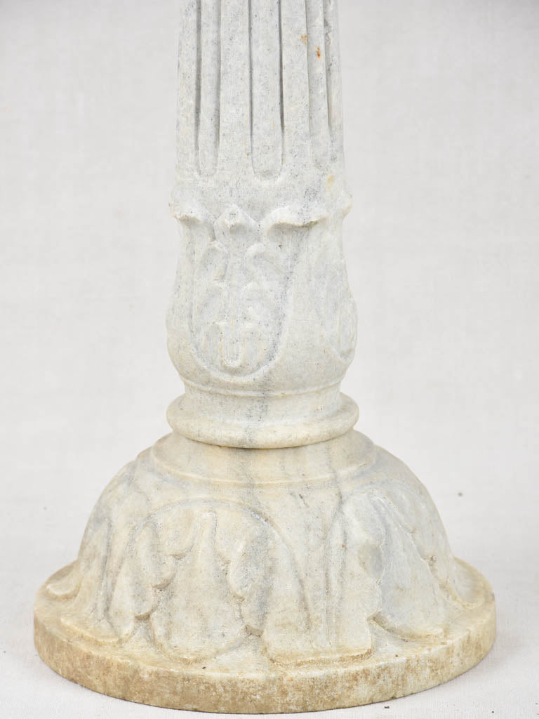 19th century marble fountain / pedestal basin 35½"