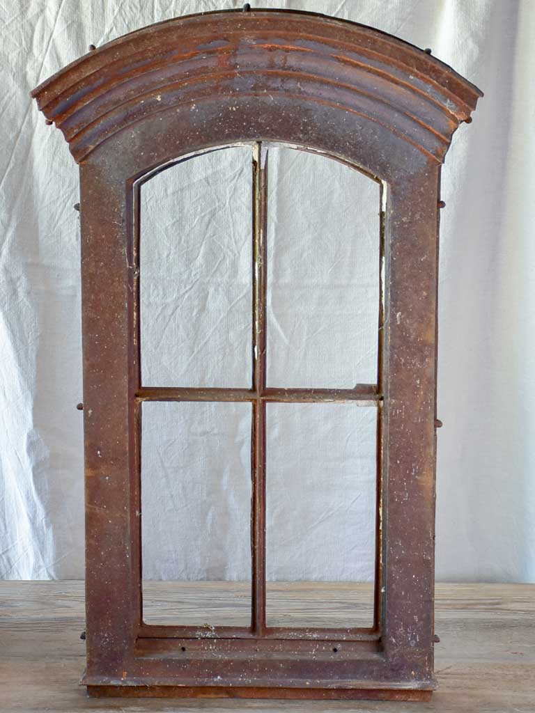 Salvaged French dorma window frame - cast iron