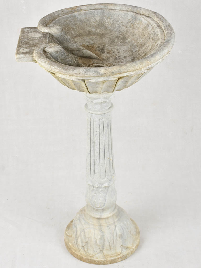 19th century marble fountain / pedestal basin 35½"