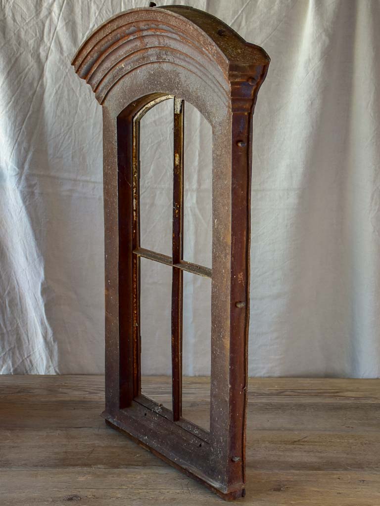 Salvaged French dorma window frame - cast iron