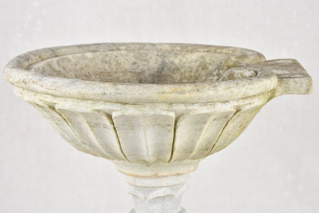 19th century marble fountain / pedestal basin 35½"