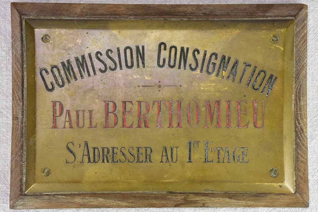 Two early 20th century French signs