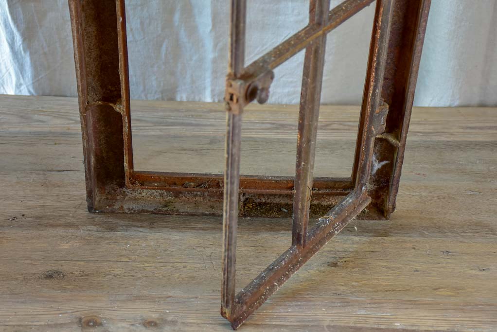 Salvaged French dorma window frame - cast iron