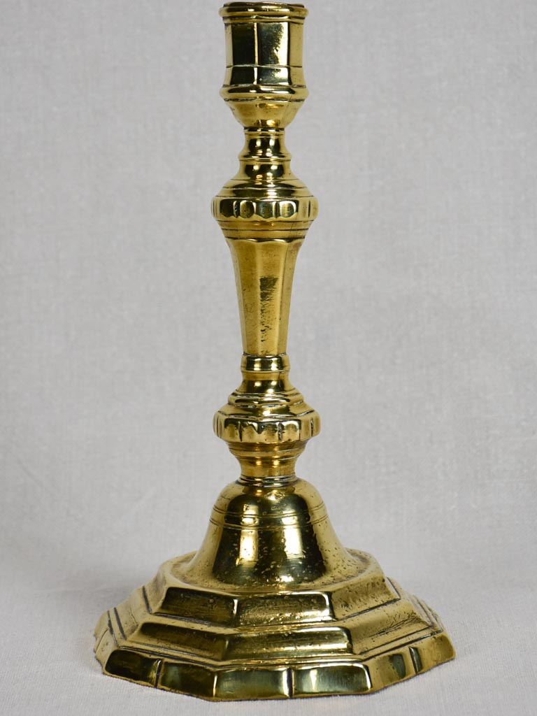 Early 18th-century Louis XIV gilt bronze candlestick 10¼"