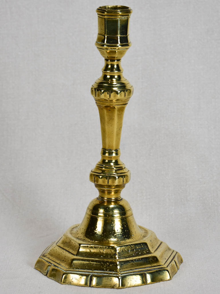 Early 18th-century Louis XIV gilt bronze candlestick 10¼"