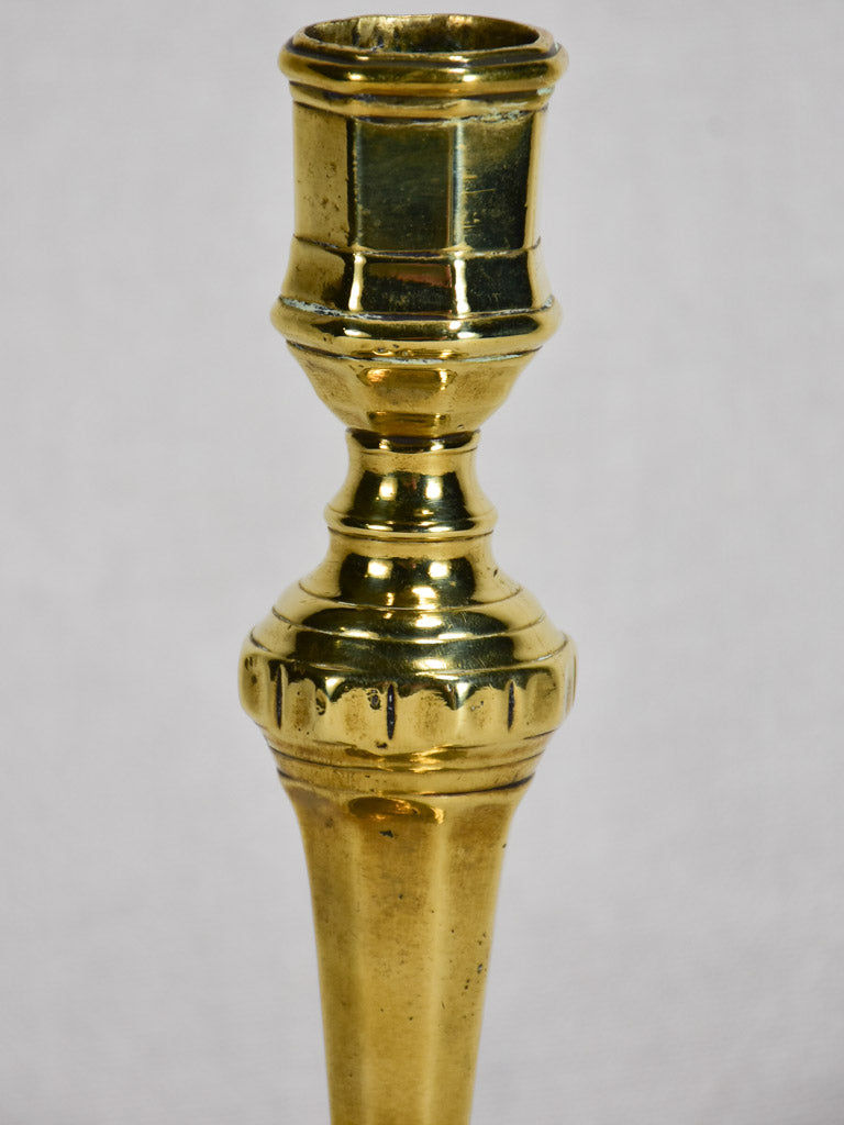 Early 18th-century Louis XIV gilt bronze candlestick 10¼"