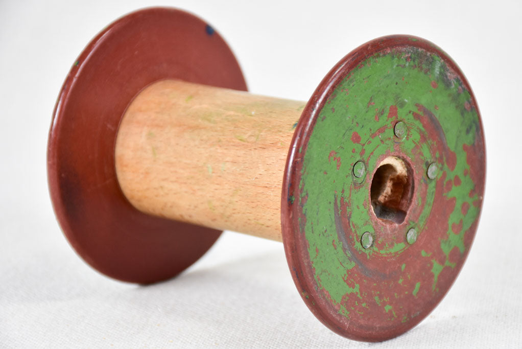 Collection of ten antique wooden bobbins