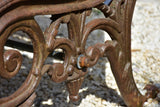 French garden bench with antique cast iron legs